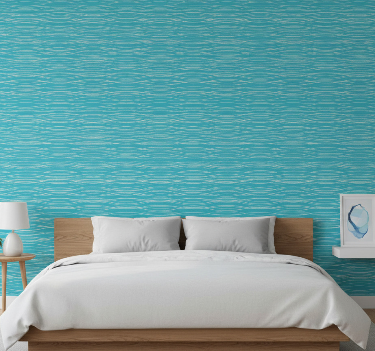 Bedroom wallpaper in natural seawater design - TenStickers