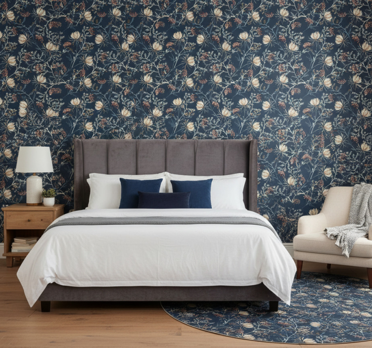 Bedroom wallpaper restore midnight style - TenStickers