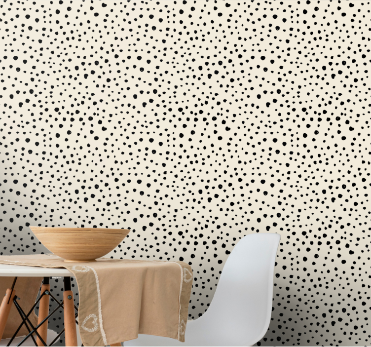 Black Dot Pattern polka dot wallpaper - TenStickers