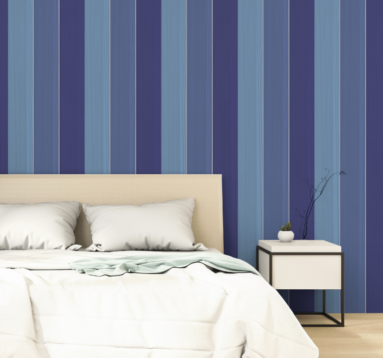 Blue shade wood Wallpaper - TenStickers