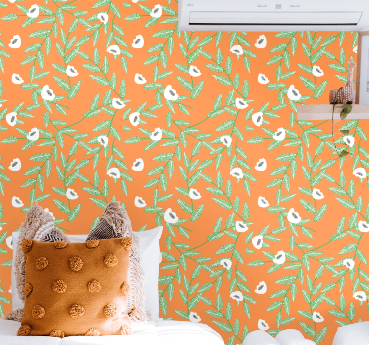 Botanical Leaf Composition flower wallpaper - TenStickers