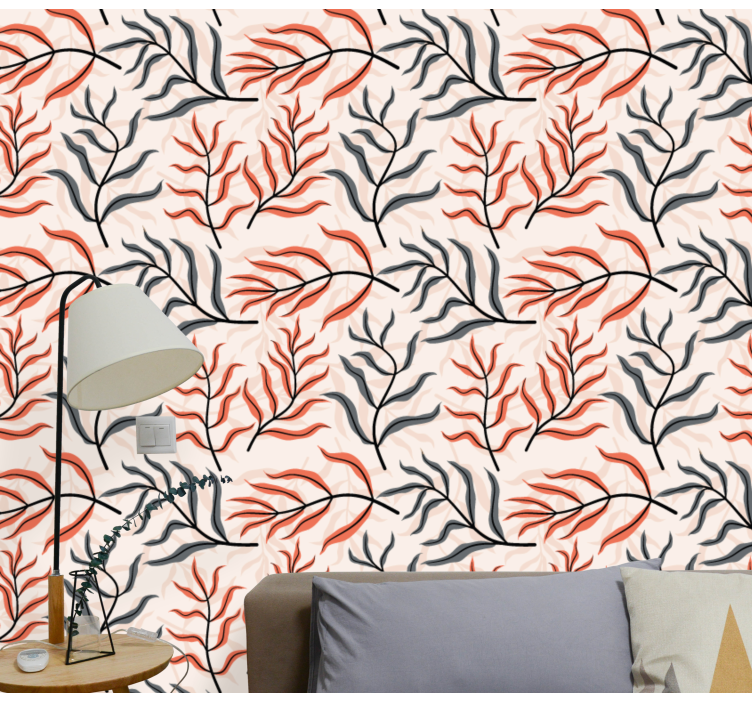 Botanical Seamless Pattern leaf wallpaper - TenStickers