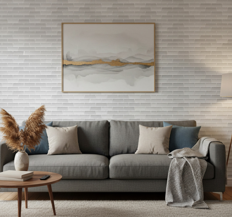 Brick wallpaper in grey realistic pattern - TenStickers