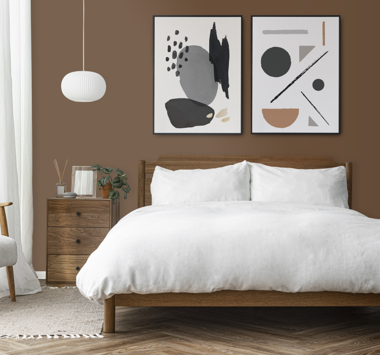 Matte brown color wallpaper - TenStickers