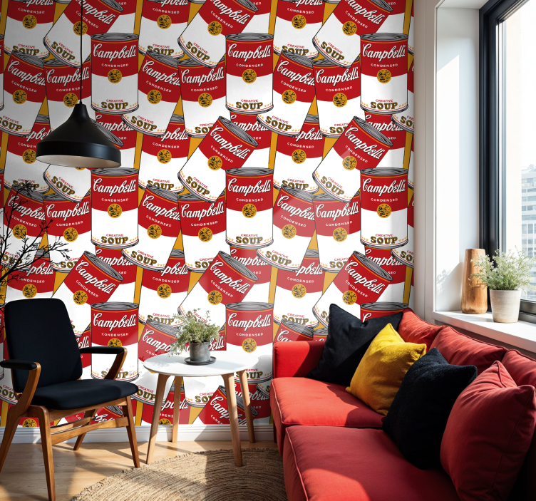 Campbells Andy Warhol art wallpaper - TenStickers