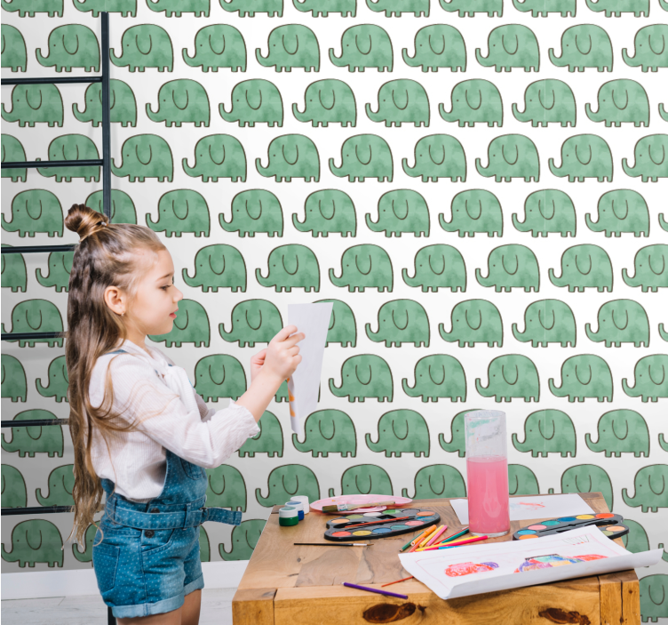 Charming elephants elephants wallpaper - TenStickers