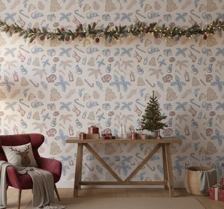 Christmas wallpaper for the festive season - TenStickers