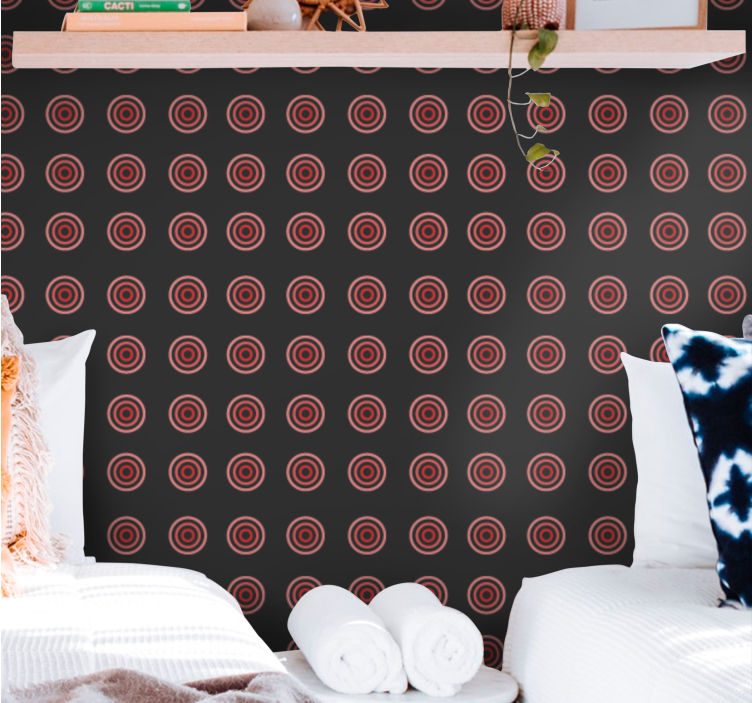 Circles and Rings polka dot wallpaper - TenStickers
