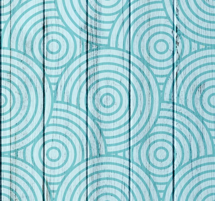 Circles on Wood geometric wallpaper - TenStickers