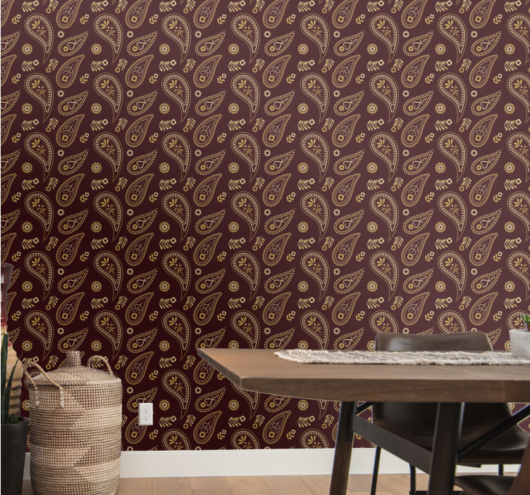 Classic Indian pattern classic wallpaper - TenStickers