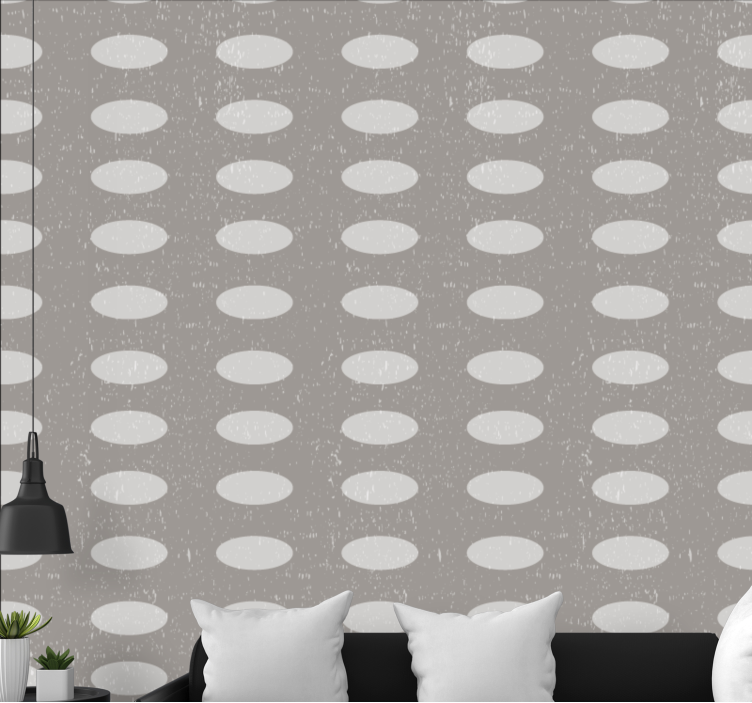 Classic Oval Shapes polka dot wallpaper - TenStickers