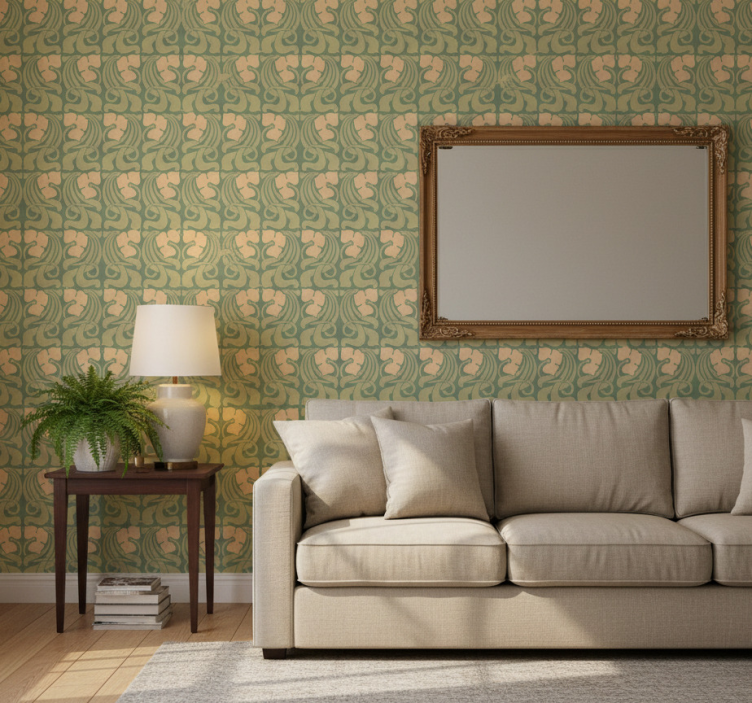 Classic wallpaper art nouveau design - TenStickers