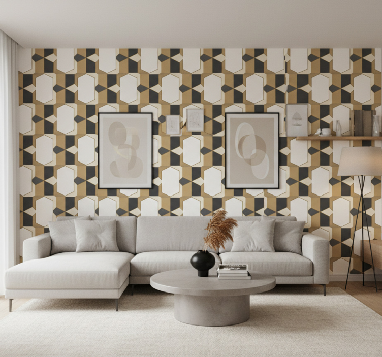 Classic wallpaper checkered pattern design - TenStickers