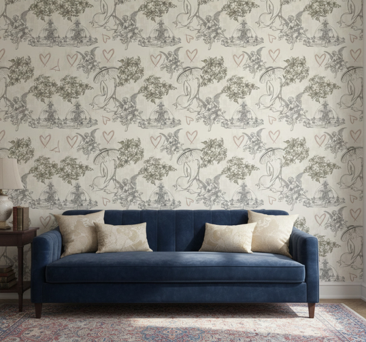 Classic wallpaper vintage french romantic design - TenStickers