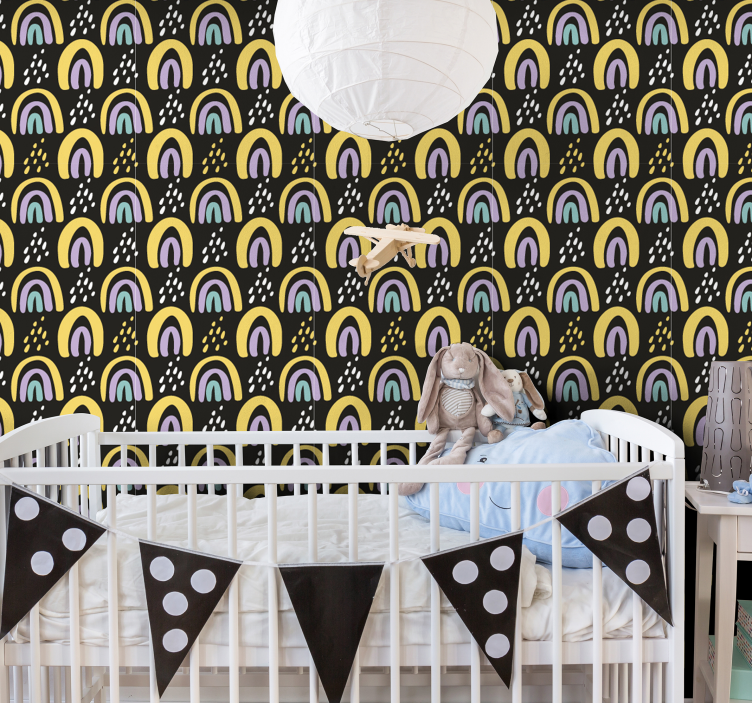 Colorful Rainbow Pattern nursery wallpaper - TenStickers