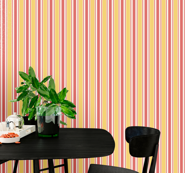 Elegant warm motif vertical stripe wallpaper - TenStickers