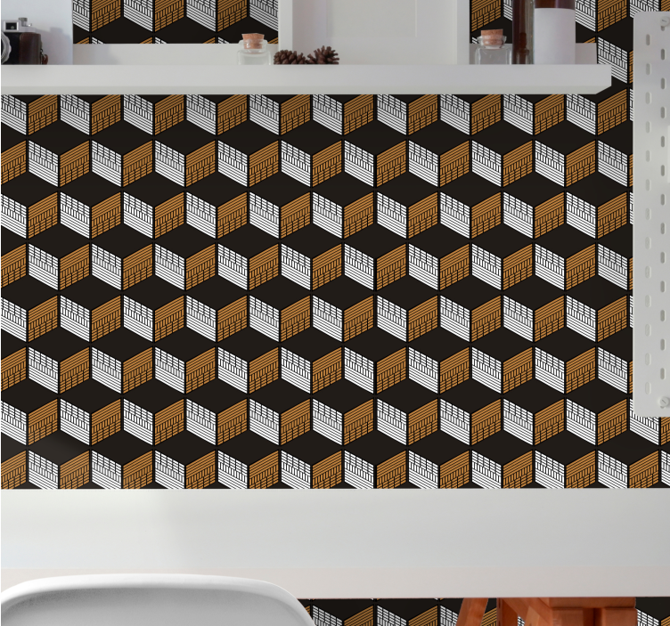 Cubic Illusion Art 3D wallpaper - TenStickers