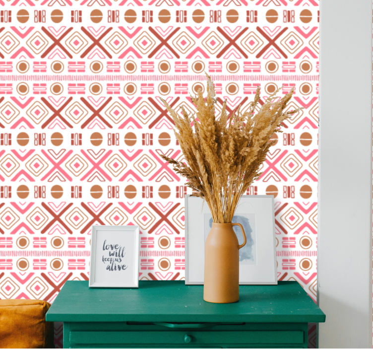 Decorative Geometric Patterns ornamental flower wallpaper - TenStickers