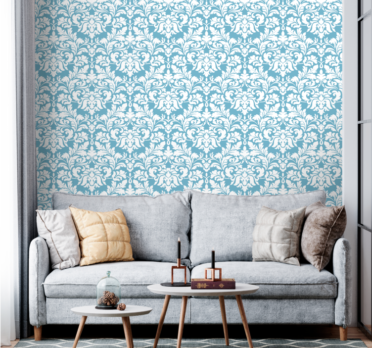 Decorative Botanicals ornamental flower wallpaper - TenStickers