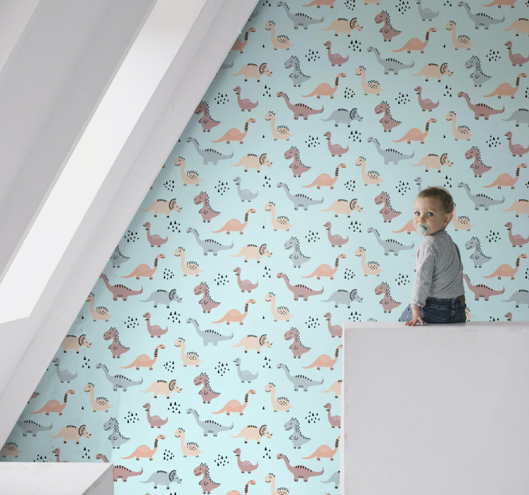 Dinosaur Playground dinosaurs wallpaper - TenStickers