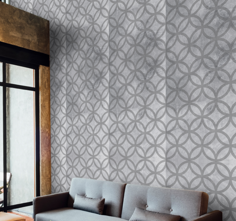Dots on Concrete Textured Wallpaper - TenStickers