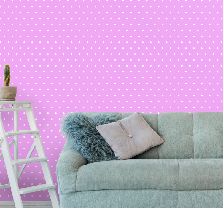 Dotted Interior polka dot wallpaper - TenStickers
