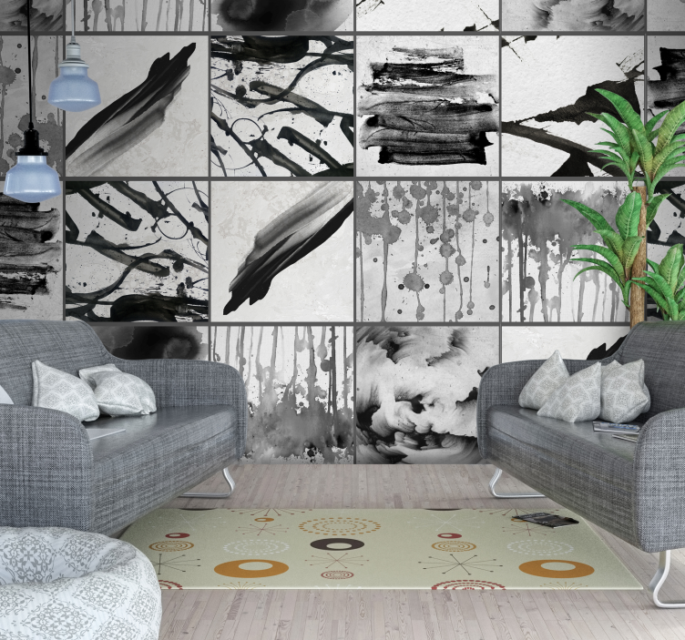 Dripping Paint Abstract Wallpaper - TenStickers