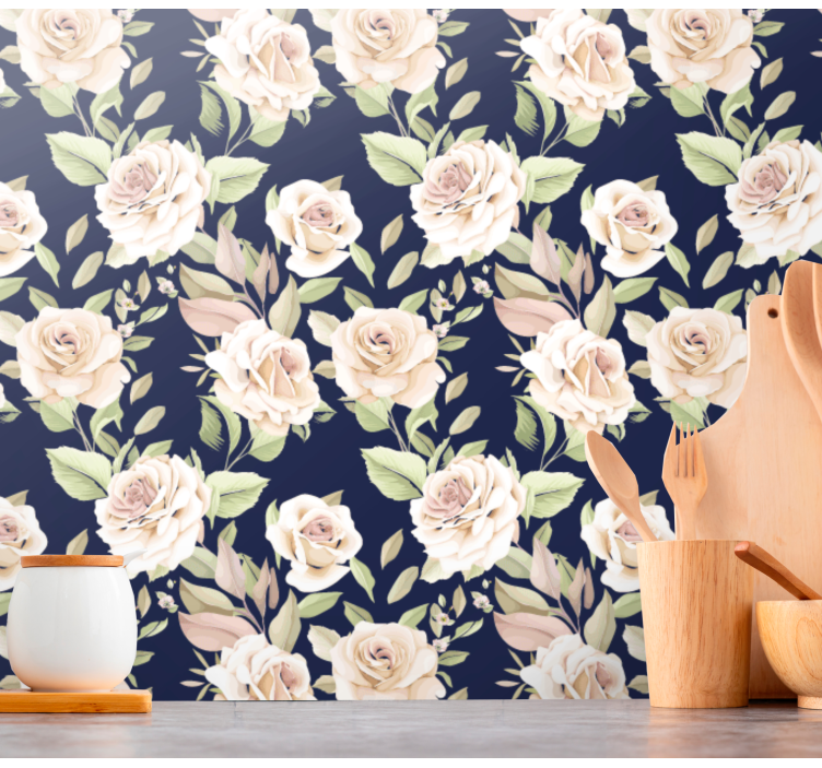 Elegant Floral Composition ornamental flower wallpaper - TenStickers