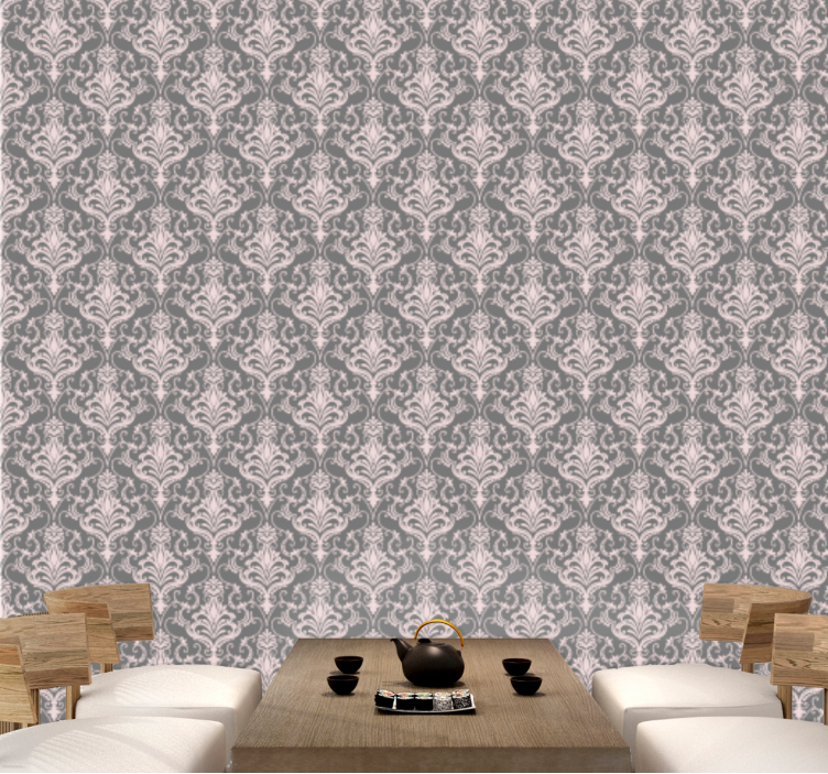 Elegant Floral Detailing ornamental flower wallpaper - TenStickers