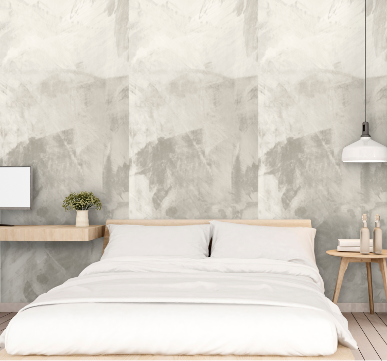 Elegant grey marble master bedroom wallpaper - TenStickers