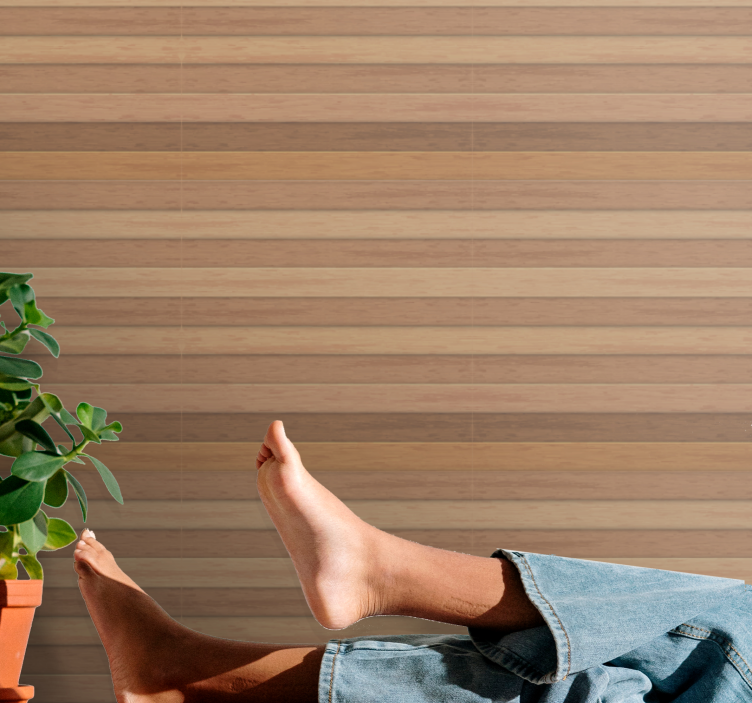 Elegant wooden planks Wood Effect  Wallpaper - TenStickers