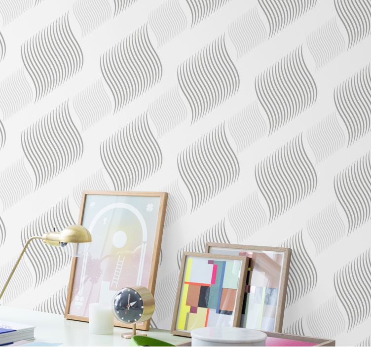 Elegant wave patterns abstract wallpaper - TenStickers