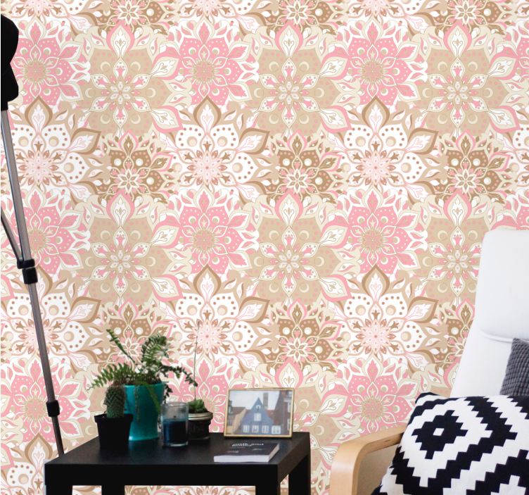 Floral Ornate Elegance ornamental flower wallpaper - TenStickers