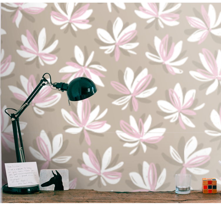Floral Pattern Display ornamental flower wallpaper - TenStickers