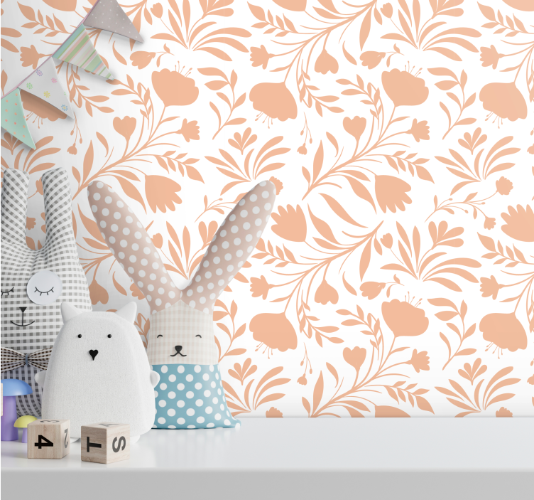 Floral Spring Vibes flower wallpaper - TenStickers