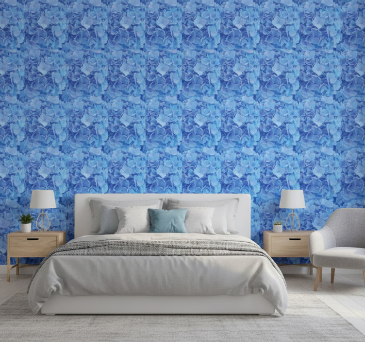 Flower wallpaper hydrangea flower design - TenStickers