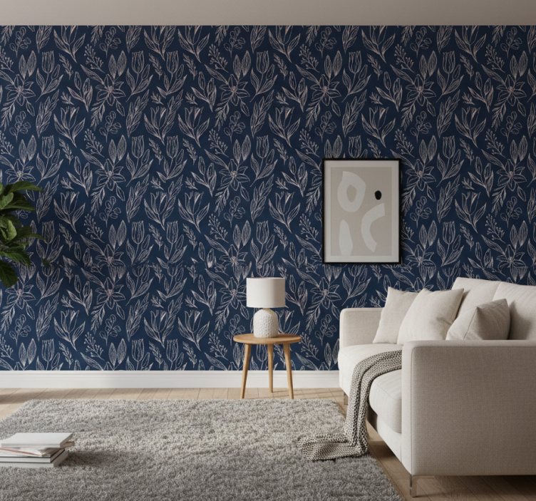 Flower wallpaper lilies seamless pattern design - TenStickers