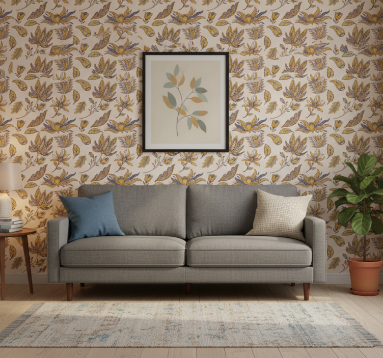 Flower wallpaper paisley flower collection - TenStickers