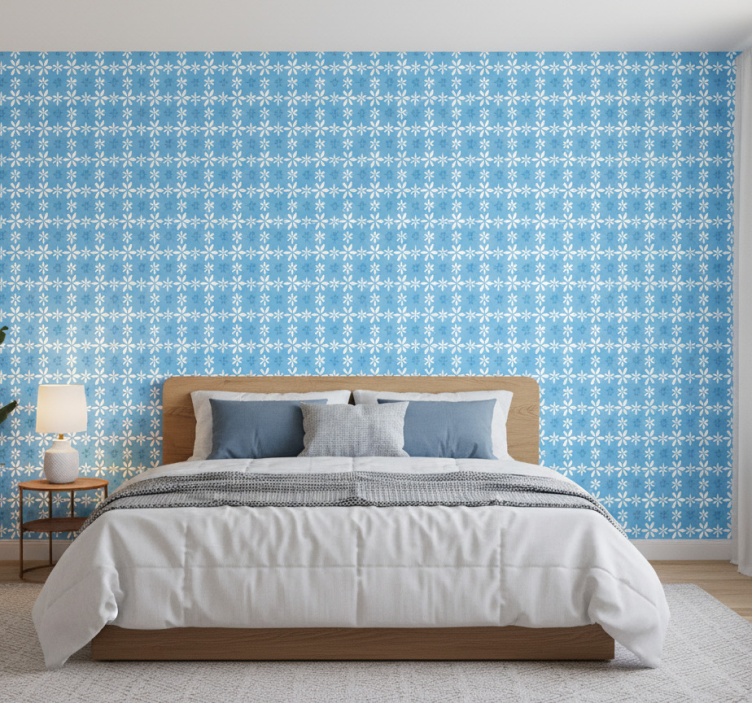 Flower wallpaper white daisy flowers - TenStickers