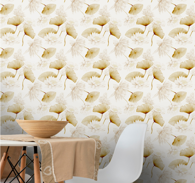 Flowery Botanical Design flower wallpaper - TenStickers