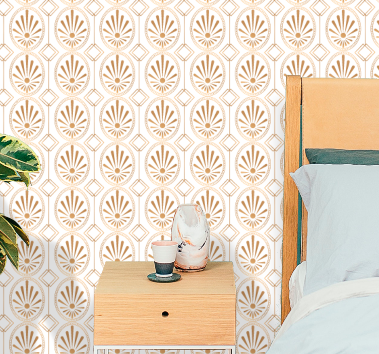 Geometric Floral Patterns ornamental wallpaper - TenStickers