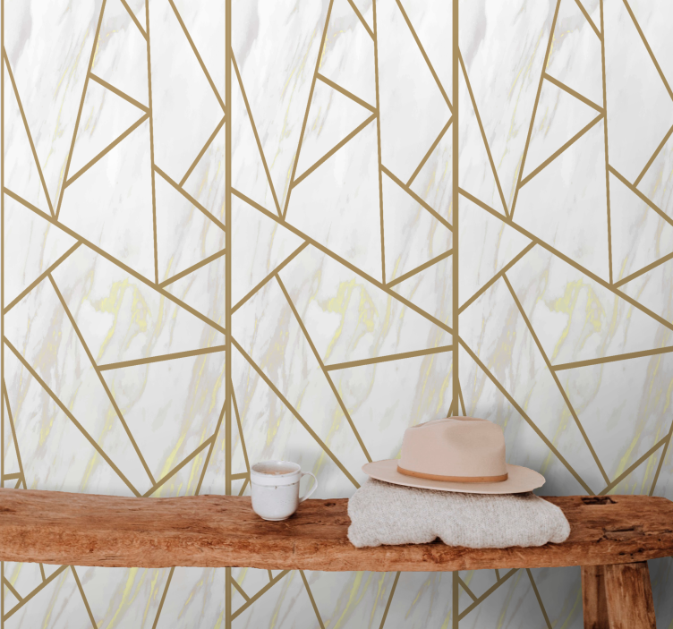Geometric Glass Effect 3D wallpaper - TenStickers