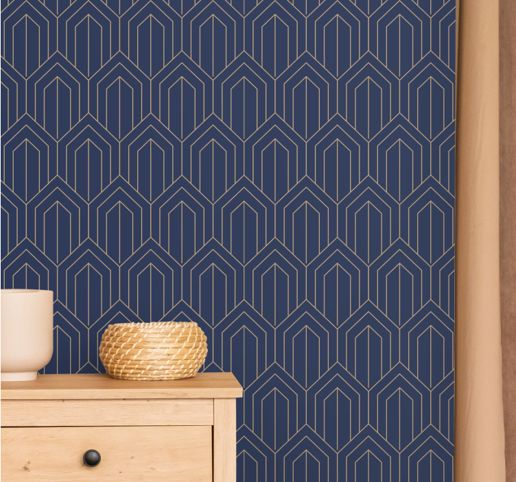 Geometric 'Kayla metallic' triangle wallpaper - TenStickers