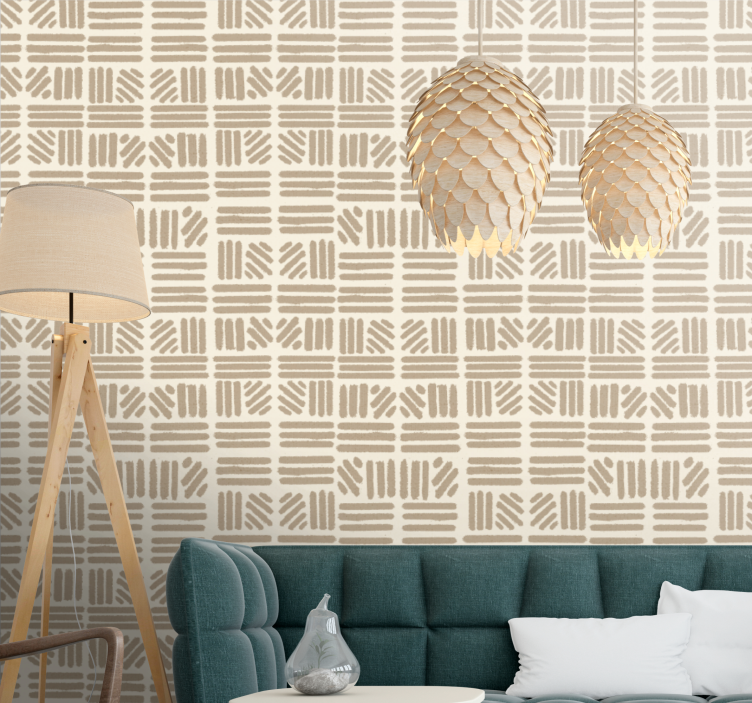 Geometric Line Patterns modern wallpaper - TenStickers
