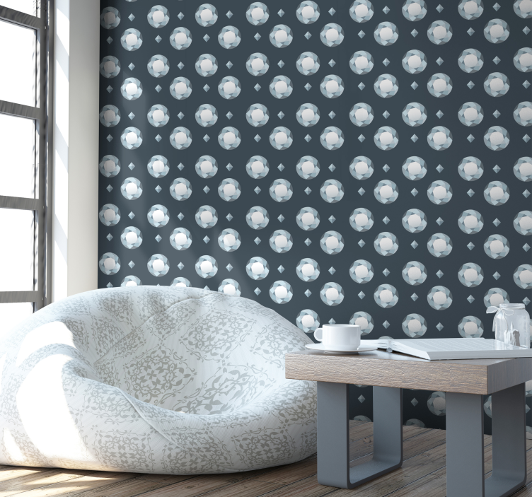 Geometric Orb Pattern polka dot wallpaper - TenStickers