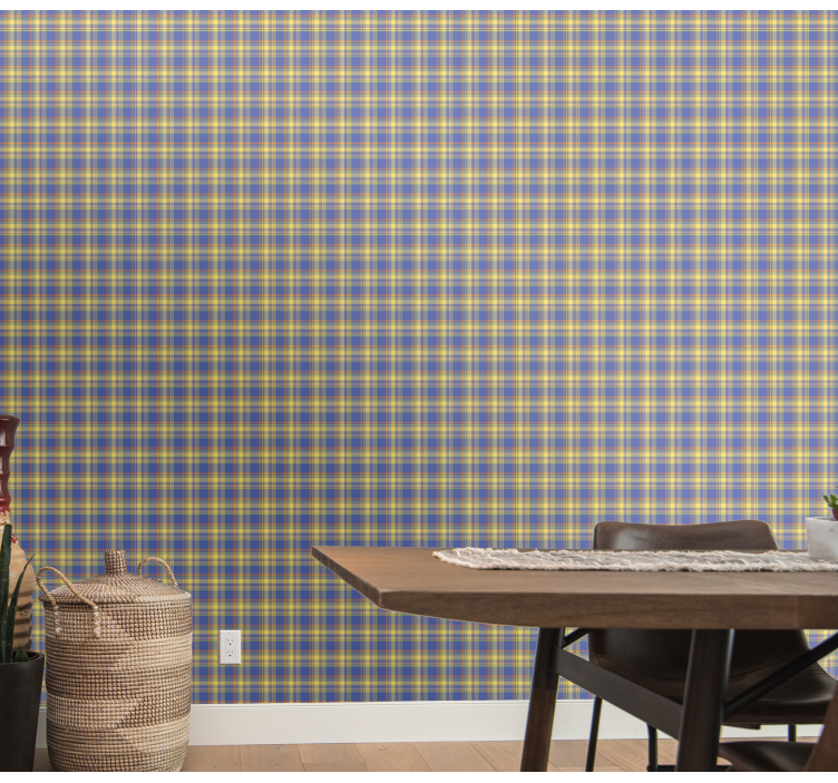 Geometric Plaid Pattern square wallpaper - TenStickers
