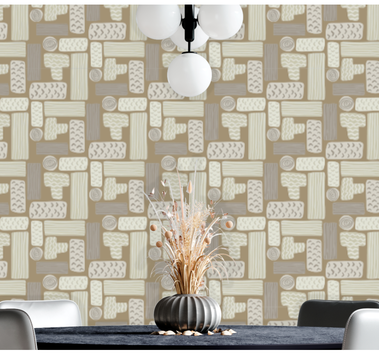 Geometric Stone marble wallpaper - TenStickers
