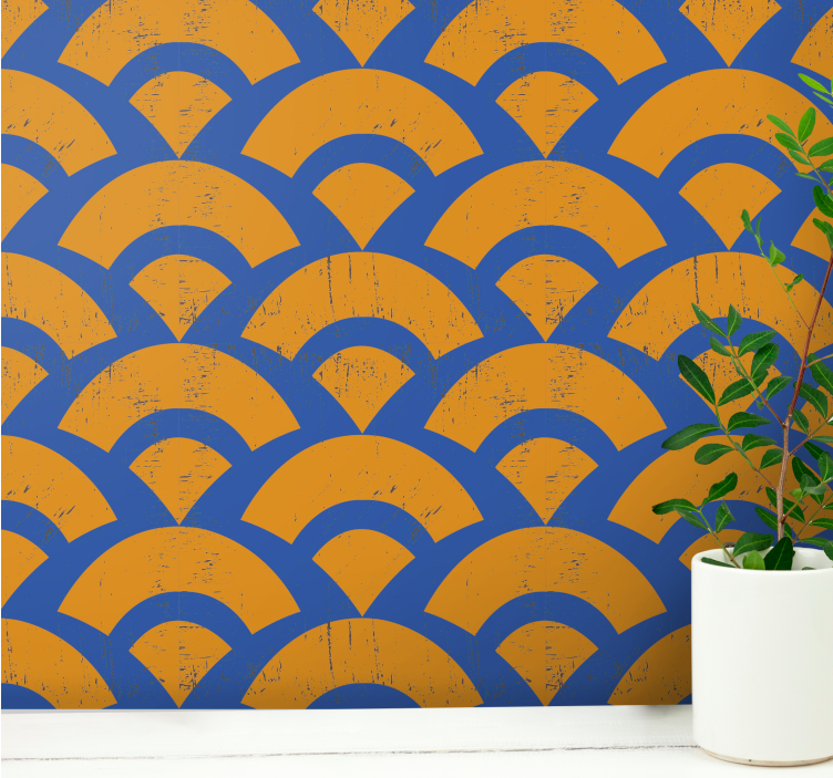 Geometric wallpaper geometric arch design - TenStickers