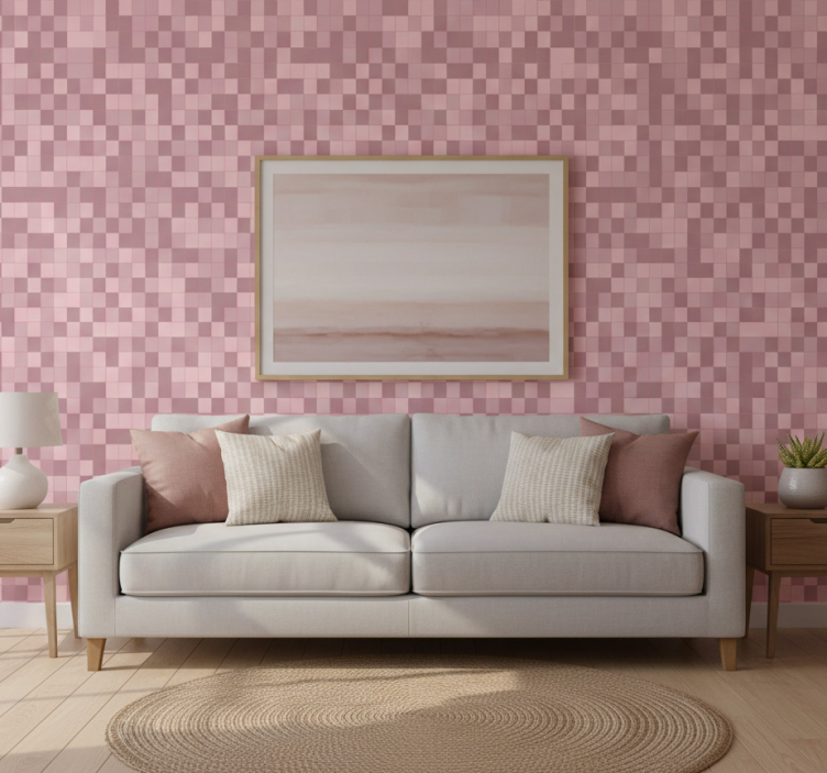 Geometric wallpaper pixelated camouflage design - TenStickers