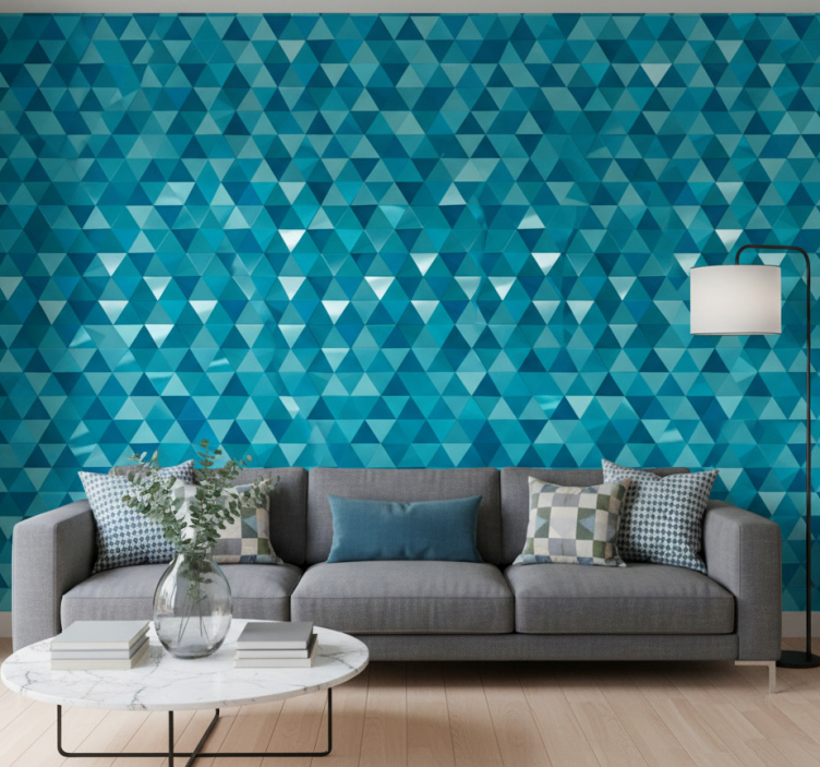 Geometric wallpaper triangular tiling design - TenStickers
